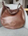Twinset brązowa skorzana torebka hobo
