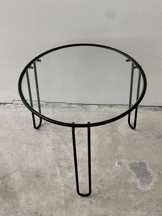 Mesa pequena vidro/ferro preto