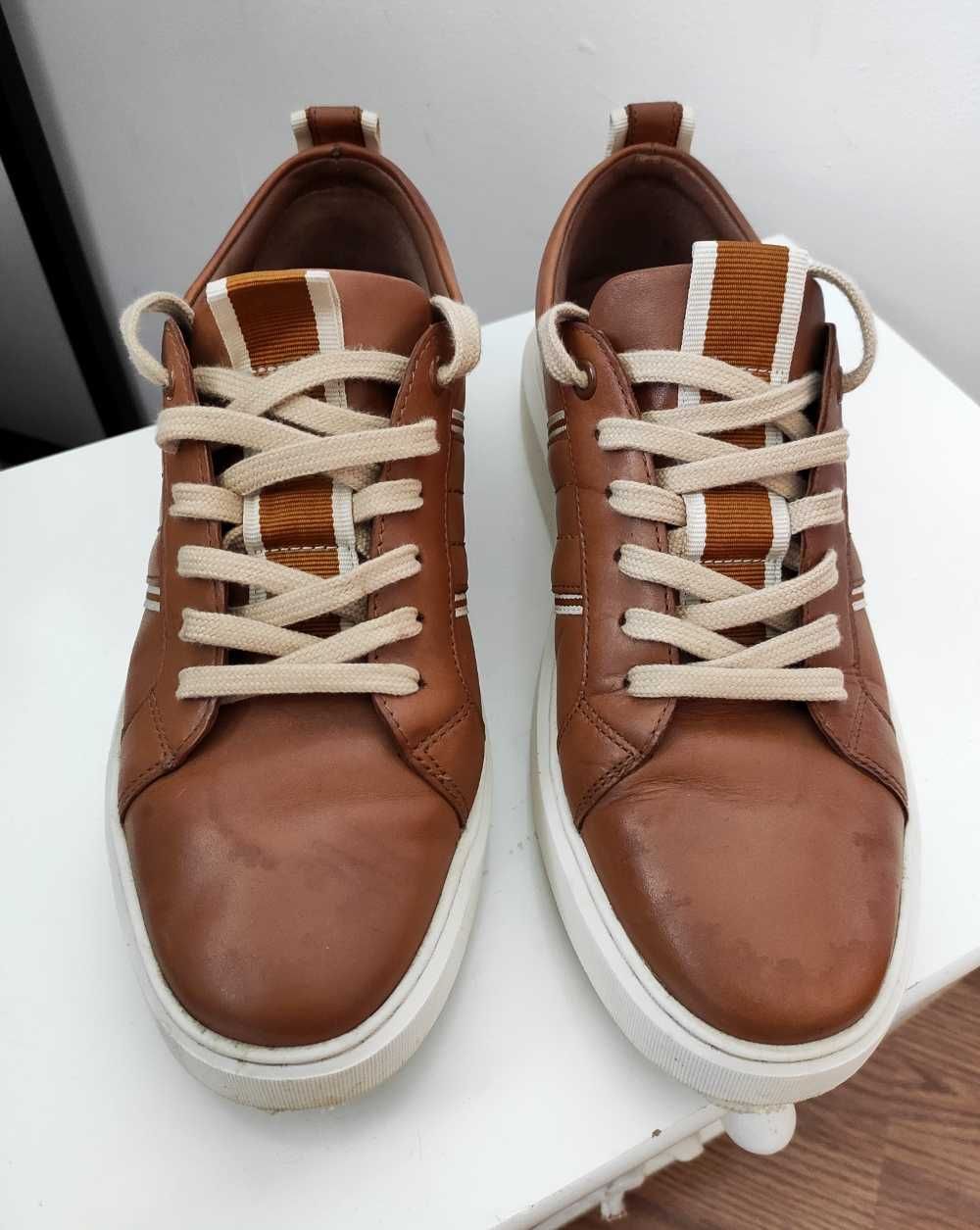 skórzane sneakersy LASOCKI 40 camel karmelowe półbuty