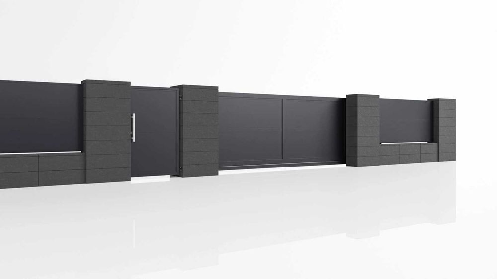 SYSTEM Moduł 60 Brama Przesuwna 350x200,5 RAL 7016 XPS