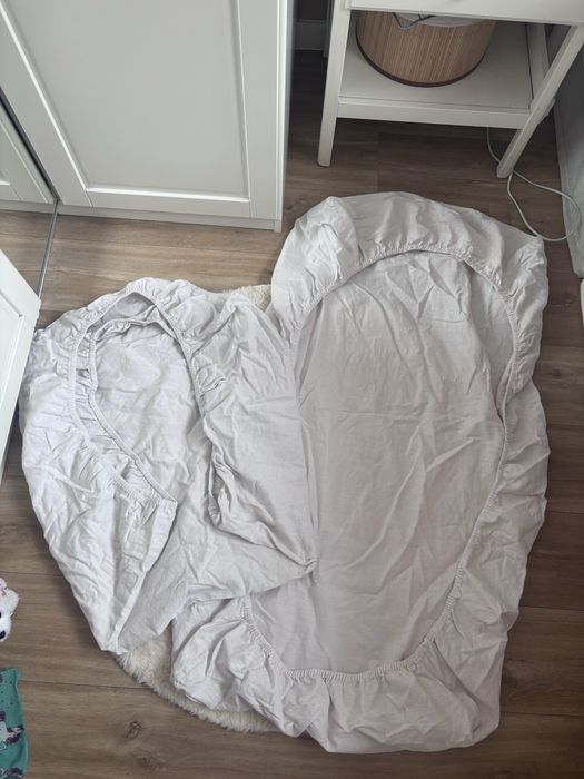 Prześcieradło na gumce 70x140 grubsze dwie sztuki białe