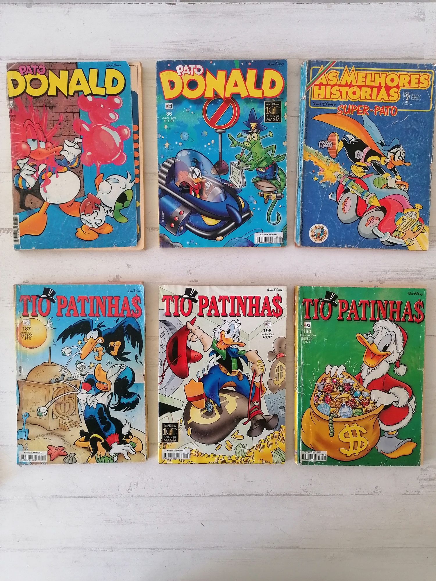 Coleção Livros Disney Banda Desenhada - Donald, Patinhas, Mickey X-Men