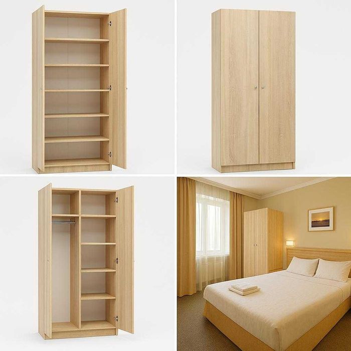 Szafa dwudrzwiowa 190×80 cm | idealna do hoteli, kwater, hosteli