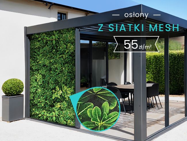 Osłony balkonowe, tarasowe na ogrodzenie