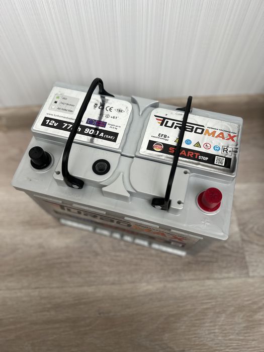 Аккумулятор TURBOMAX EFB+ 77 Ah (R+) (900A) Start-stop