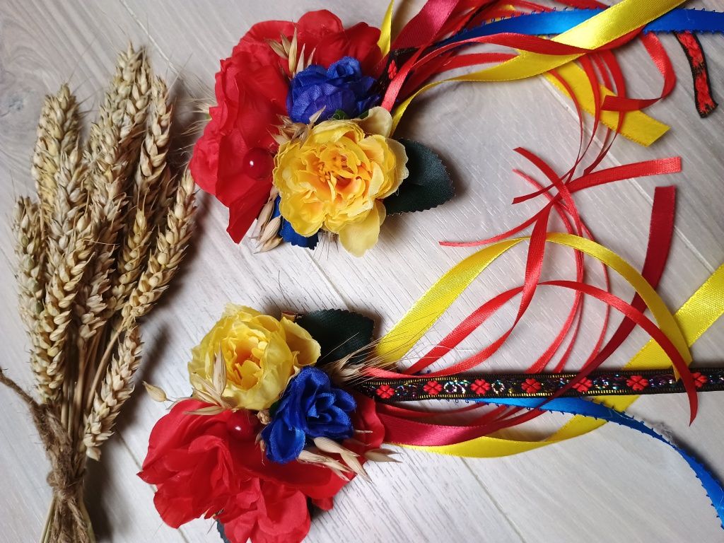 Spinki ludowe dopinki do warkoczy