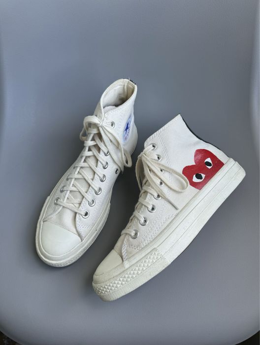 Кеды Converse Play Comme Des Garcons женские высокие (оригинал)