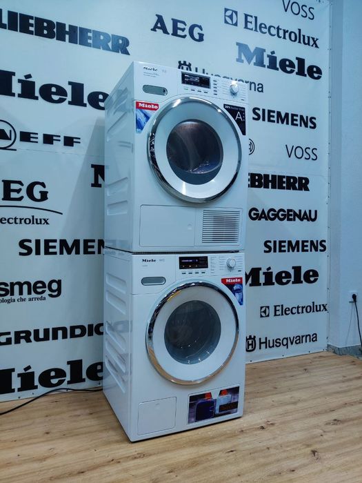 Топовий комплект Miele™. Пральна машина+Сушка. Прозорі! Хром! Парова!