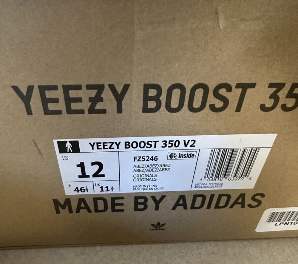 Оригинальные Adidas Yeezy Boost 350 v2 Natural Original 100%