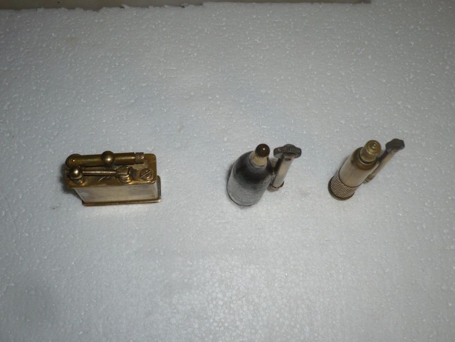 Isqueiros antigos a Gasolina e Gas