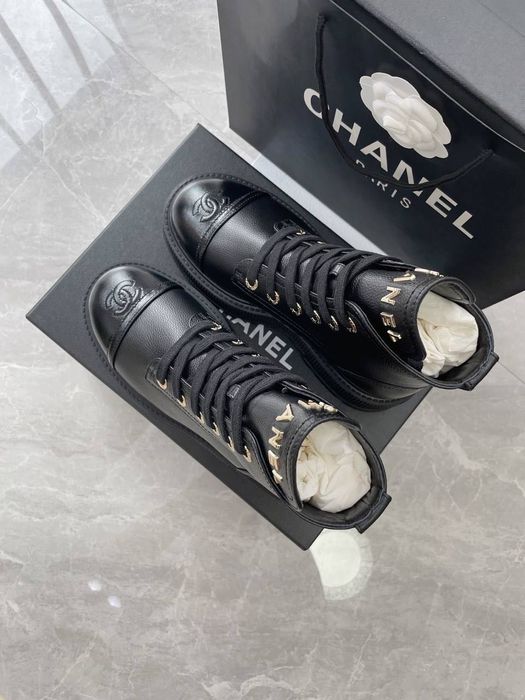 Skórzane Botki Chanel ! Premium jakość! Cały komplet 36-41