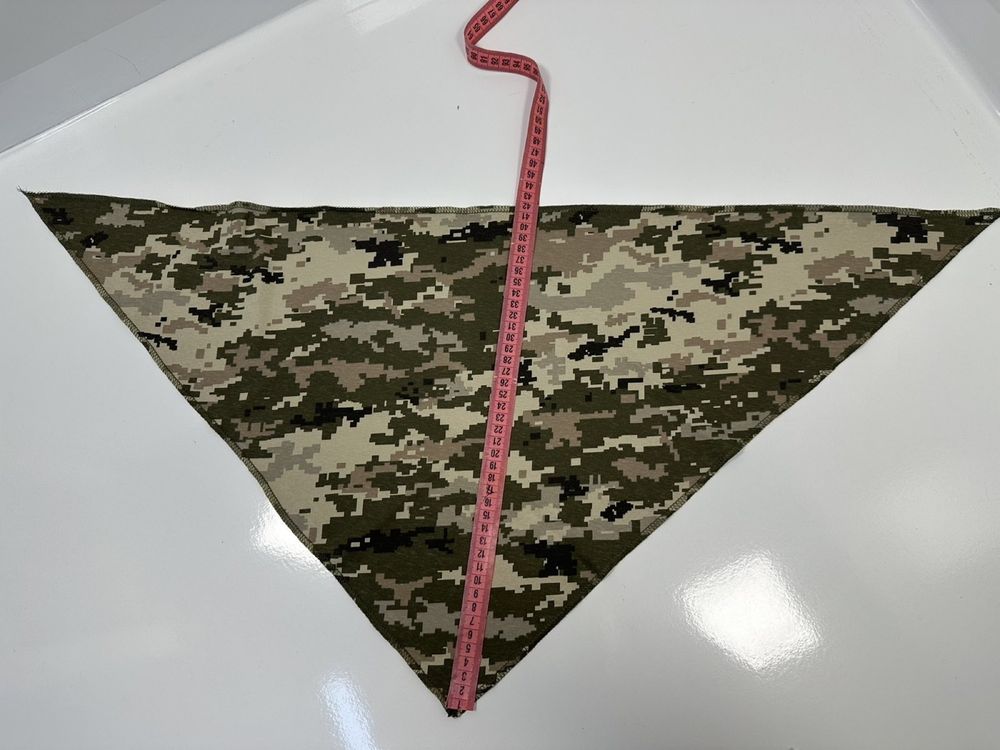 Бандана бавовна 85*65*65см піксель мультикам олива (хакі)