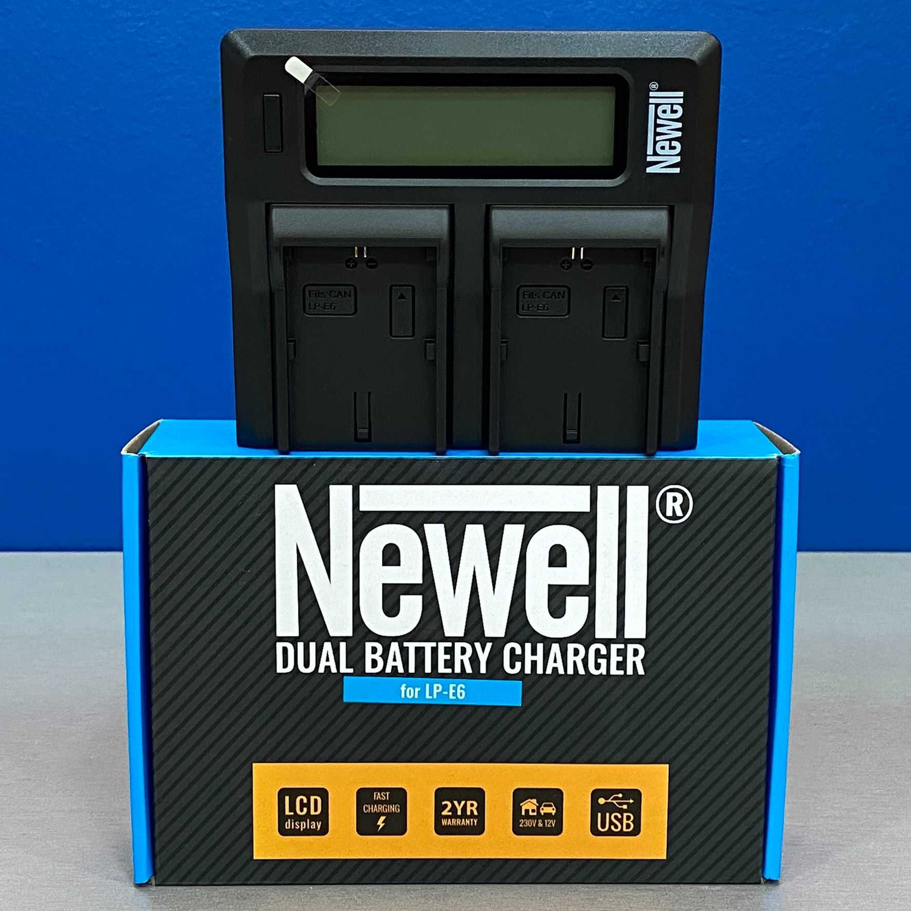Carregador Rápido Newell Duplo DC-LCD (Canon LP-E6) - NOVO