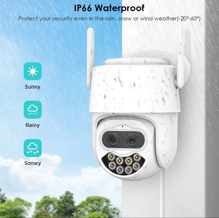 Вулична охоронна поворотна WIFI камера спостереження Besder P7S-8MP