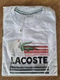 Lacoste koszulka męska biała XXL t-shirt bawełna