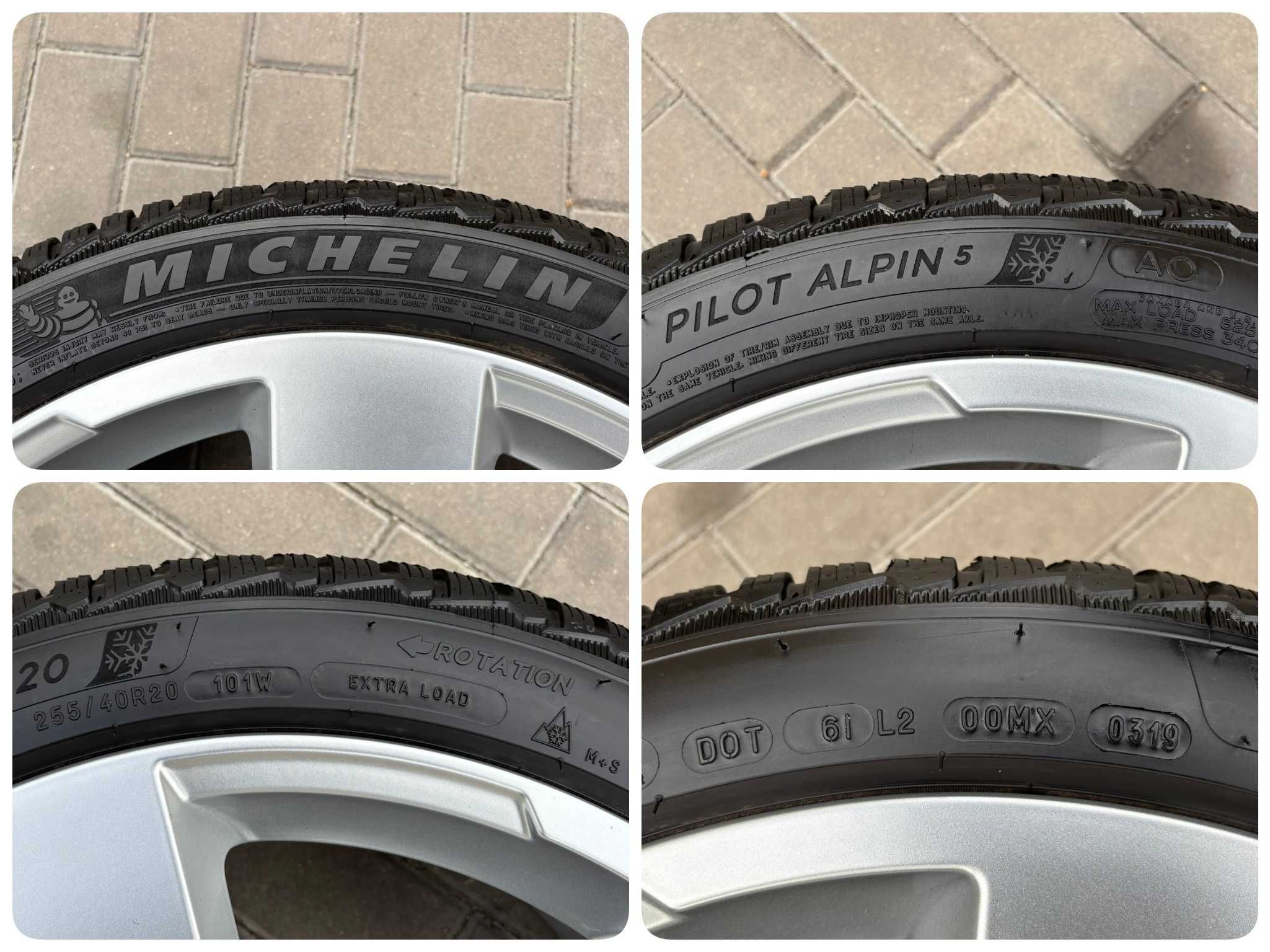 4X OPONY ZIMOWE 255/40R20 101W Michelin Pilot Alpin 5 XL 7.6MM 2019R