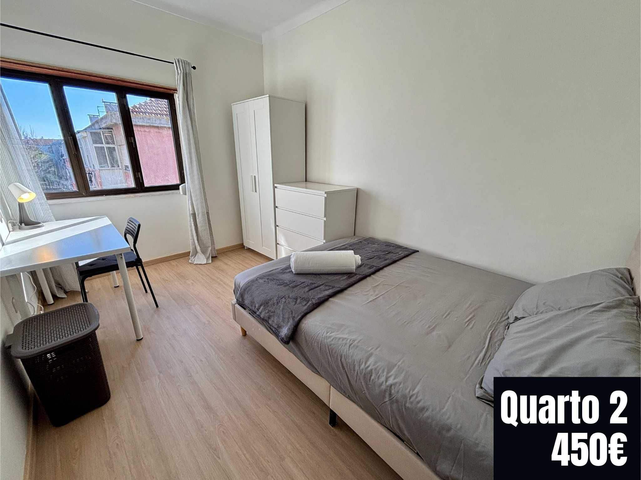 Quartos em Lavradio com contas incluídas