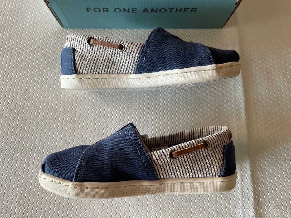 Sapatos Criança Toms Navy/Stripes