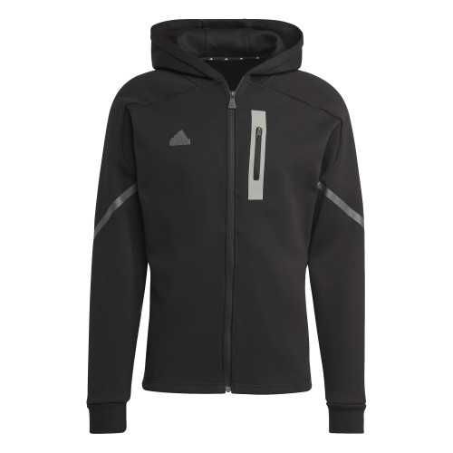 Худи Adidas DESIGNED for gameday FULL-ZIP hoodie black