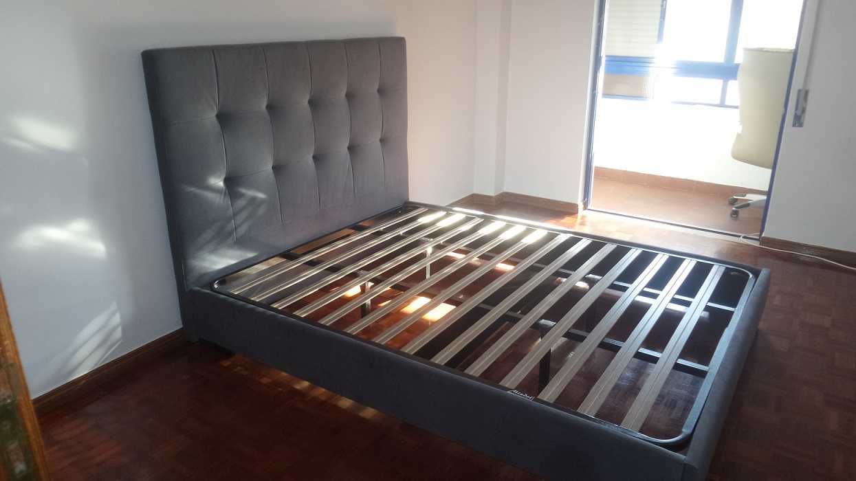 Cama Casal Estofada - NOVA - FABRICA