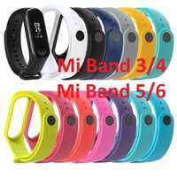 Ремешок ремешки силиконовые для Xiaomi Mi Band 3/4/5/6