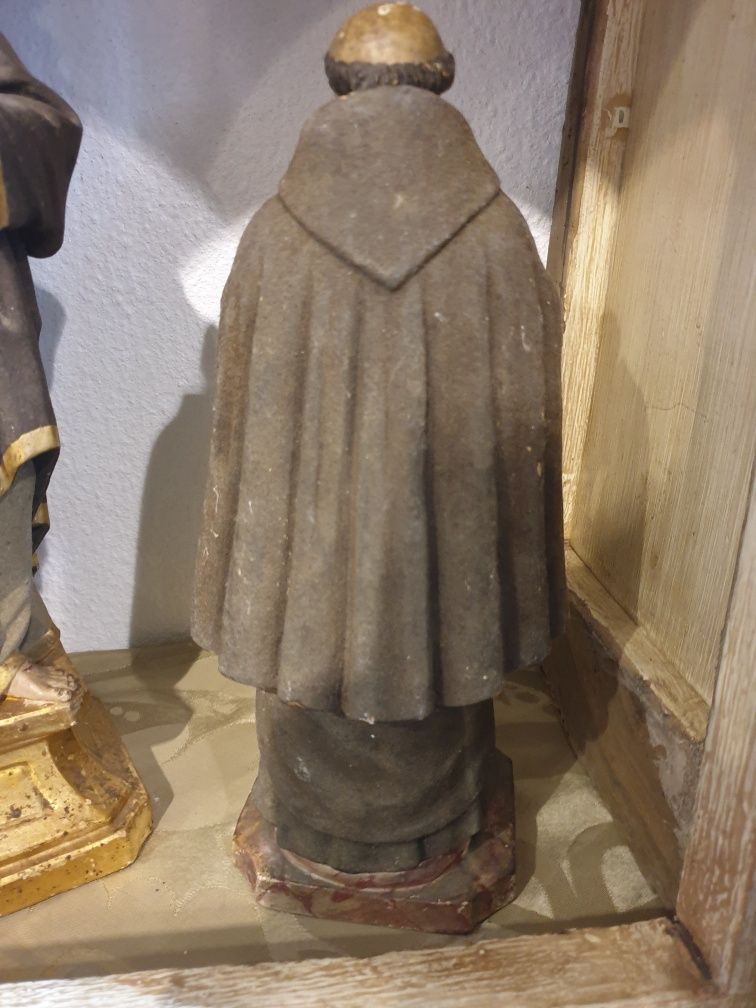 Antiga escultura de Santo António com o Menino - terracota policromada