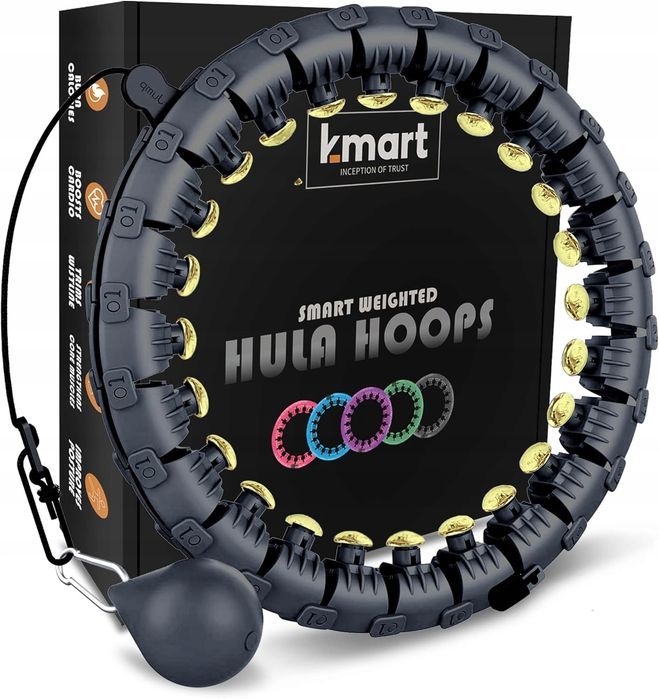 k-mart smart hula ring hoops złoto  z obracającą się piłką opis
