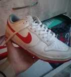 Nike dunk low white and red