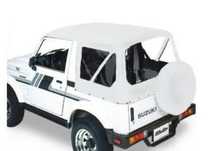 Capota de lona em branco branca Suzuki Samurai e Santana