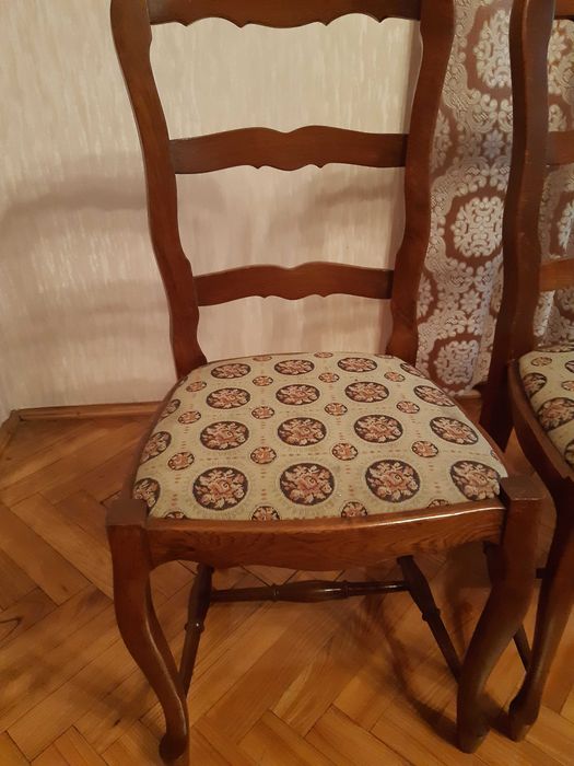 Jadalnia – stół + 6 krzeseł dębowych - klasyk.