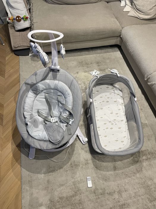 Lionelo Bella 2w1 elektryczny leżaczek bujaczek + gondola