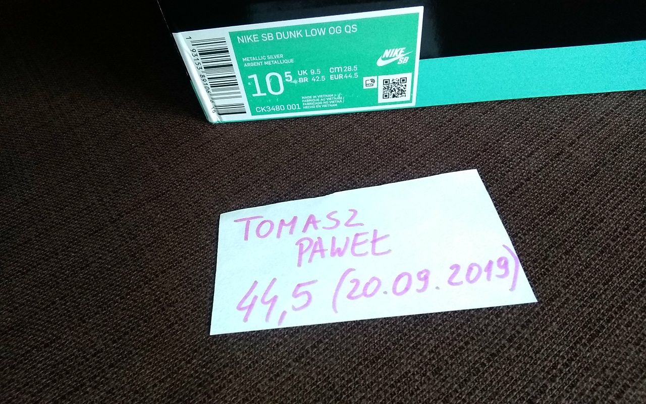 (roz. eur 44,5) Nike SB DUNK SUPREME (28,5 cm) czarne srebrne low