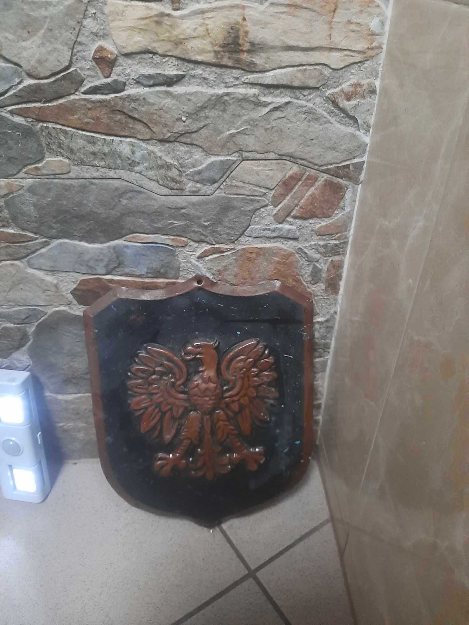 Godło  herb Polski z miedzi