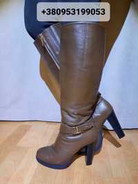 Loriblu жіночі зимові ботфорти чоботи сапоги 41 розмір св. коричневі
