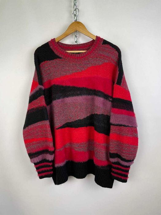 Жіночий оверсайз светр пуловер desigual red multi pullover