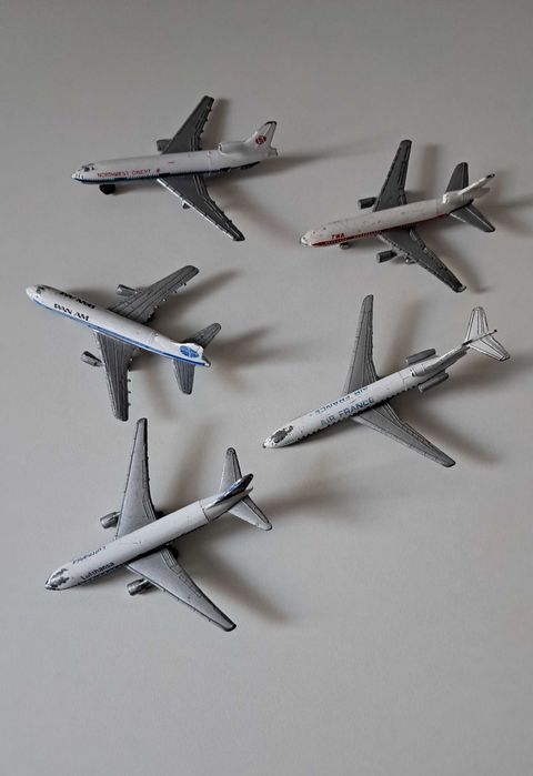 Zestaw 5 metalowych modeli samolotów – kolekcjonerskie