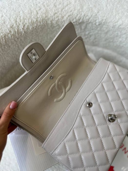 Сумка Chanel бежева в коробці натуральна шкіра