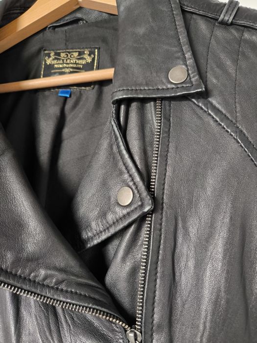 Kurtka skórzana Stradivarius M 38 ramoneska owcza skóra