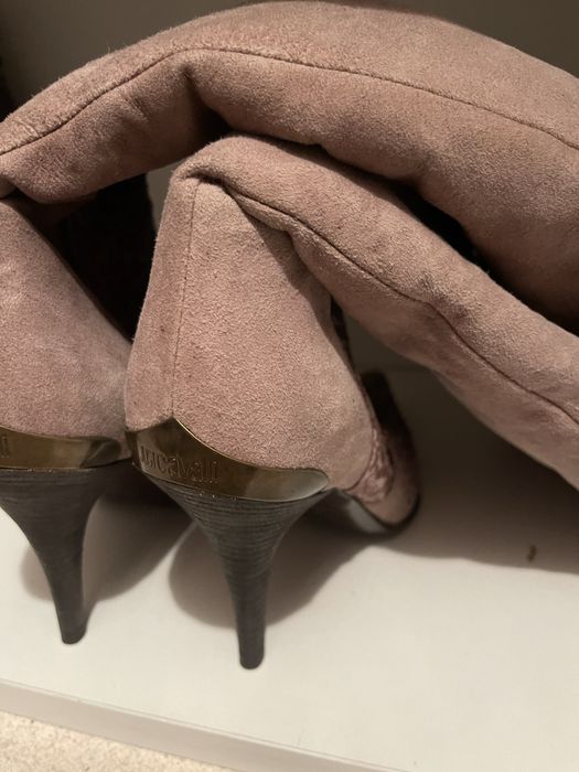 Kozaki kowbojki skora weża na obcasei Just Cavalli