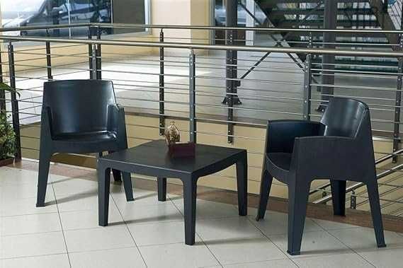 Krzesło ogrodowe Shaf Master z możliwością układania w stos, antracyt