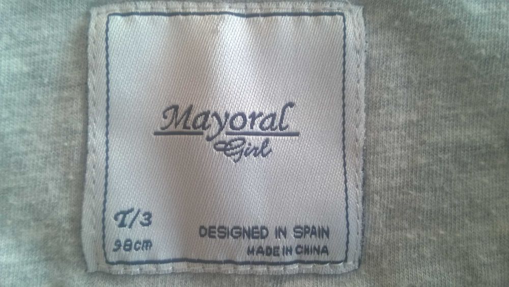 bluza bawełna mayoral z kapturem szara baranek rozmiar 98