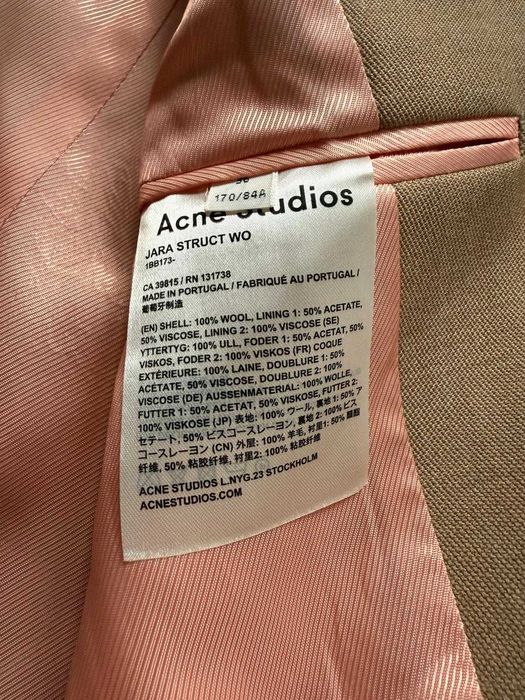 Oryginalny żakiet marynarka dwurzędowa damska Acne Studios