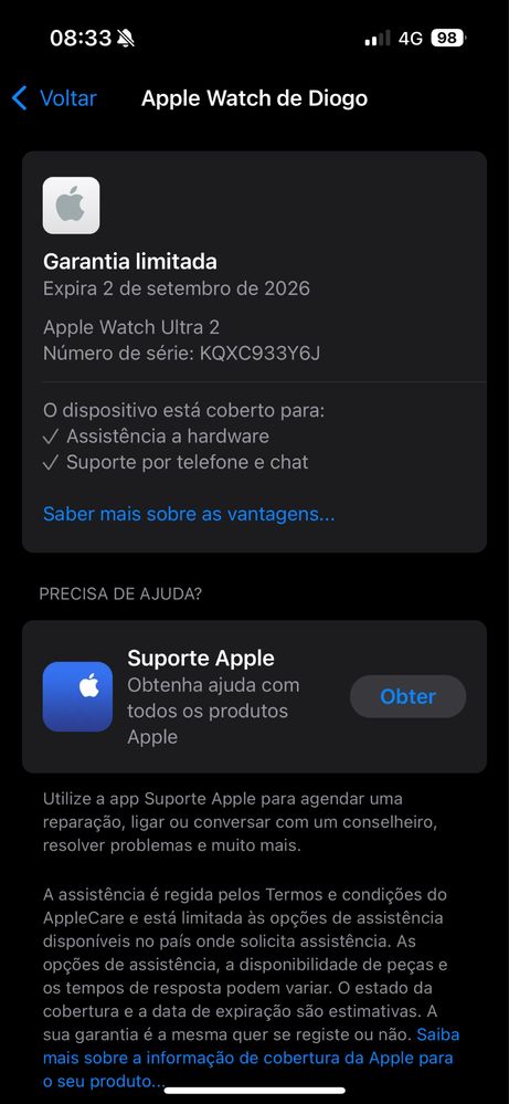 Apple watch ultra 2 black c/garantia