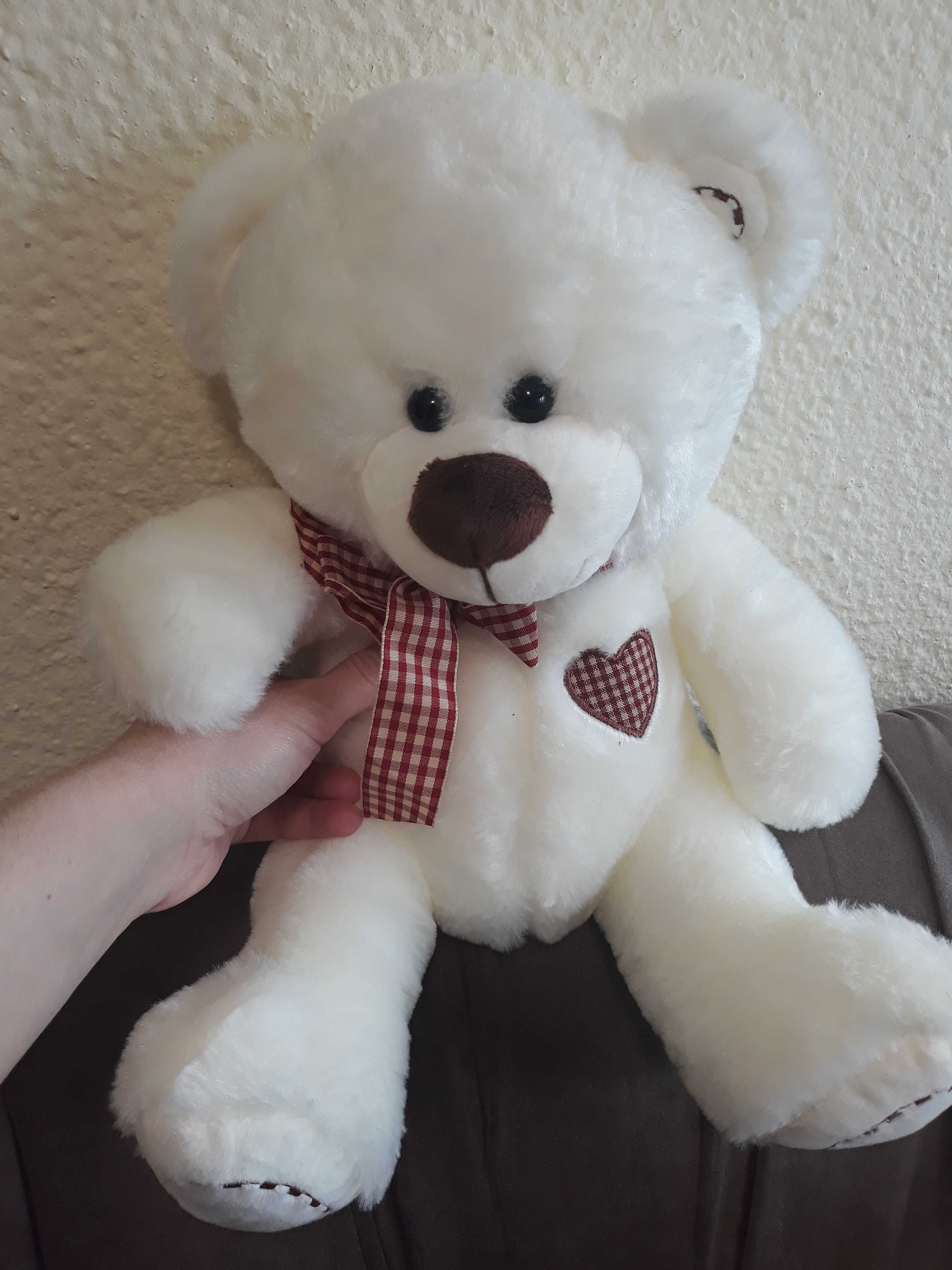 Фирменная мягкая игрушка медведь Aurora 35 см, белый медведь