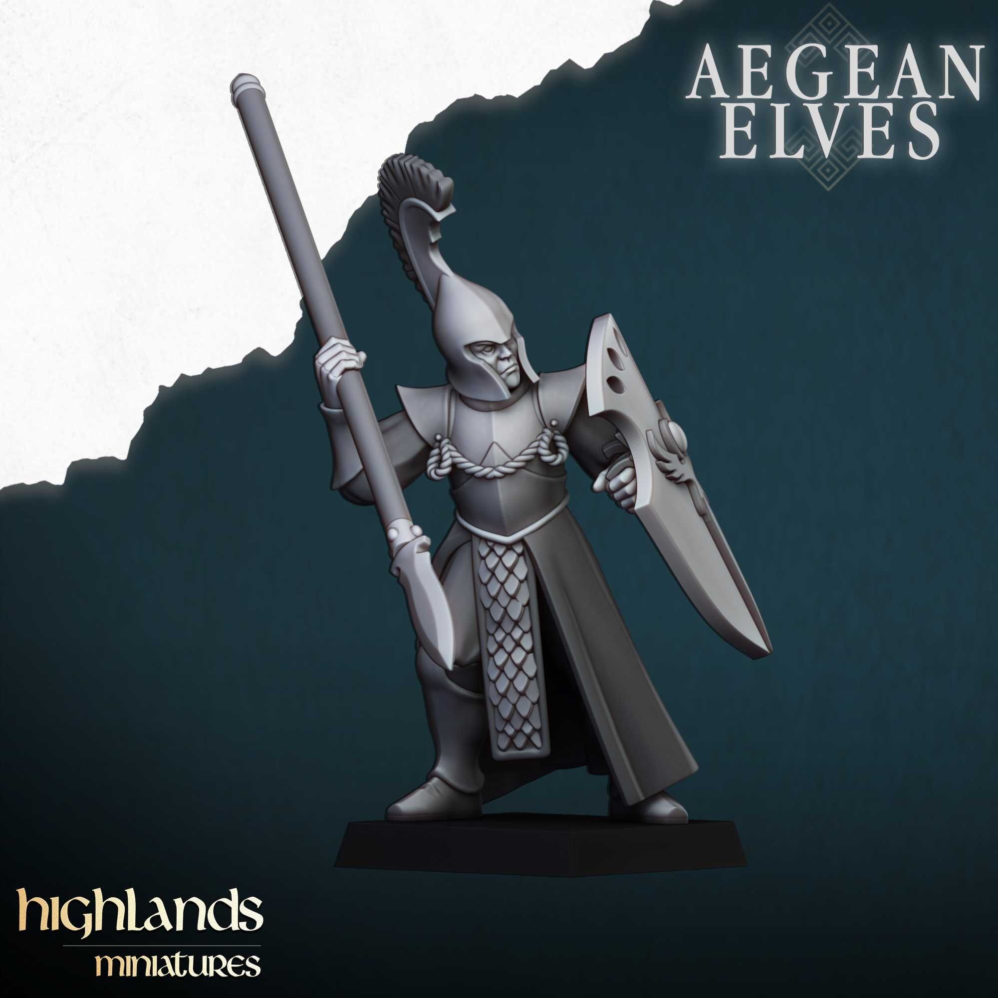 Aegean Elves Spearmen - WFB ToW AoS - Highlands x10