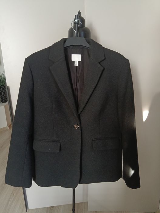 marynarka gruba XS-S  H&M, płaszcz, kurtka