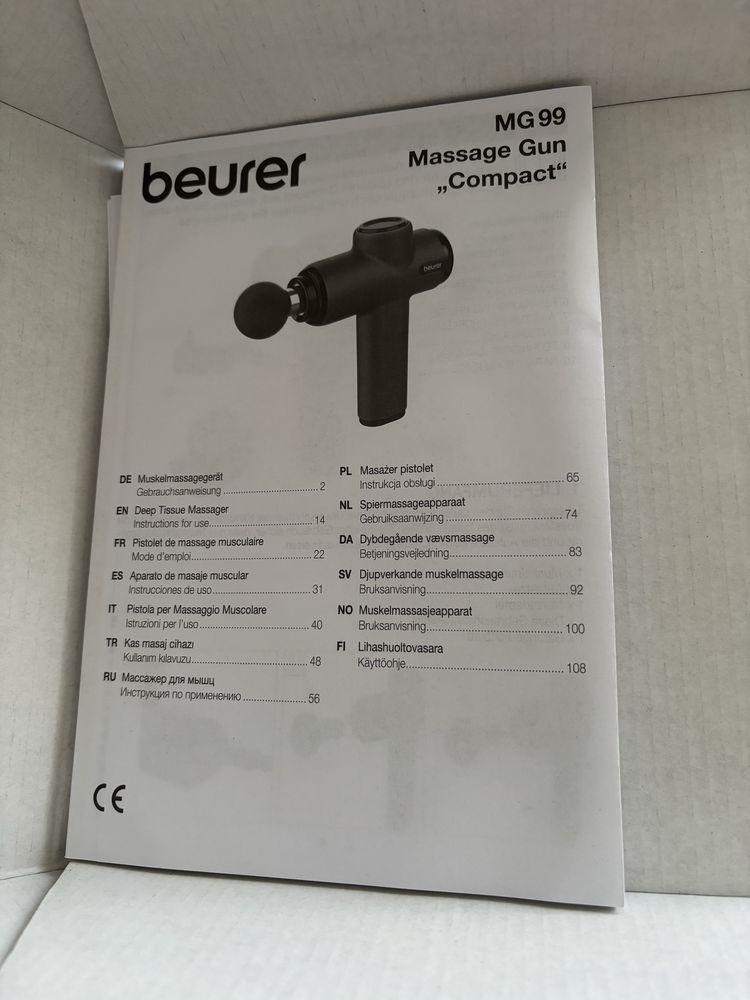 Aparelho de massagem muscular da Beurer