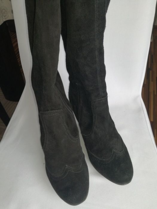 Kozaki skórzane buty wiosenne oficerki przejściowe damskie 39 skóra