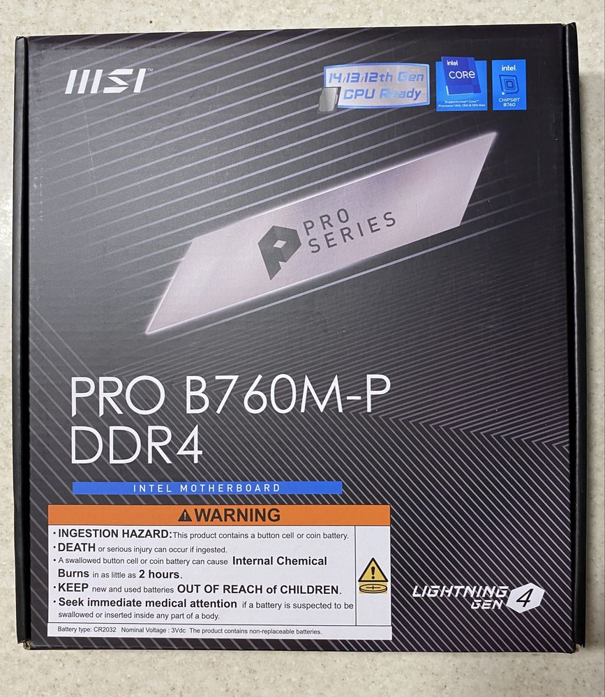Материнська плата MSI Pro B760M-P DDR4 intel (socket 1700)