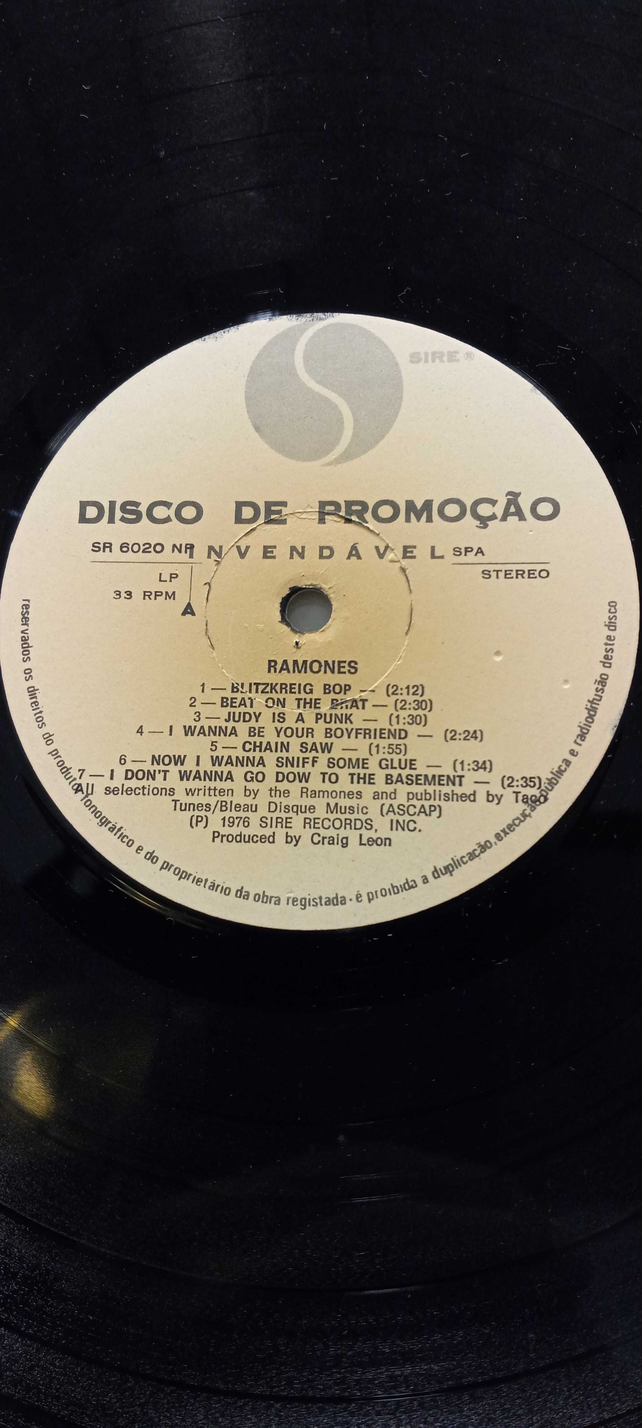 Vinil de Promoção Ramones (1977)